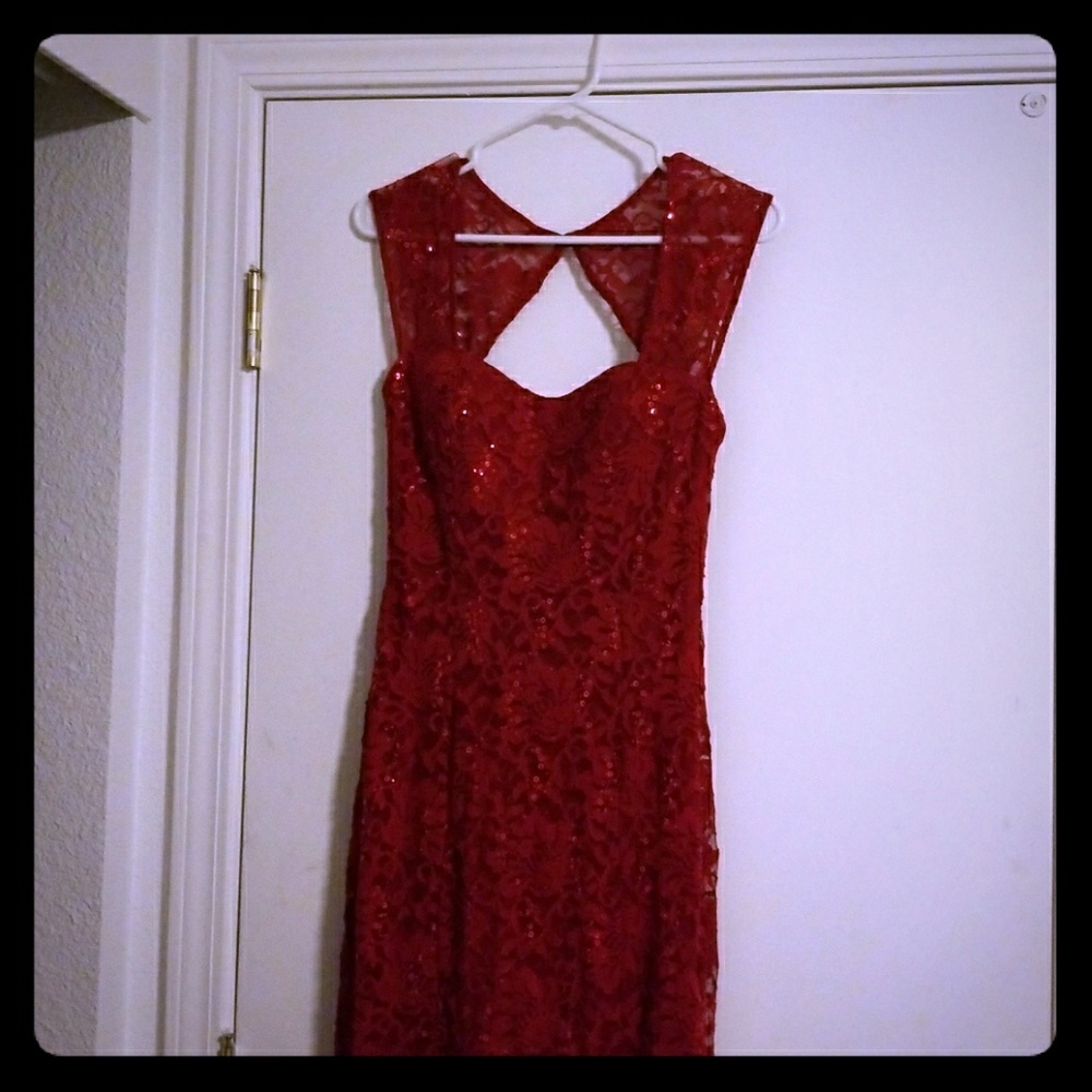 Red gown