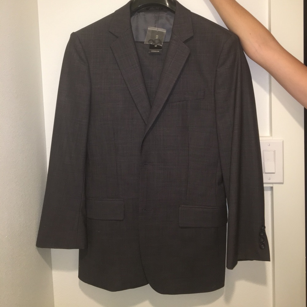 Grey Checkered Express Suit - never worn