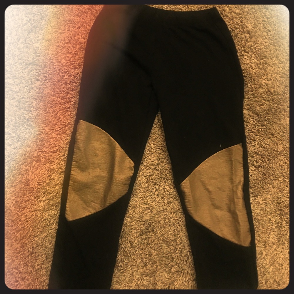 BAR III Black with gold accent leggings
