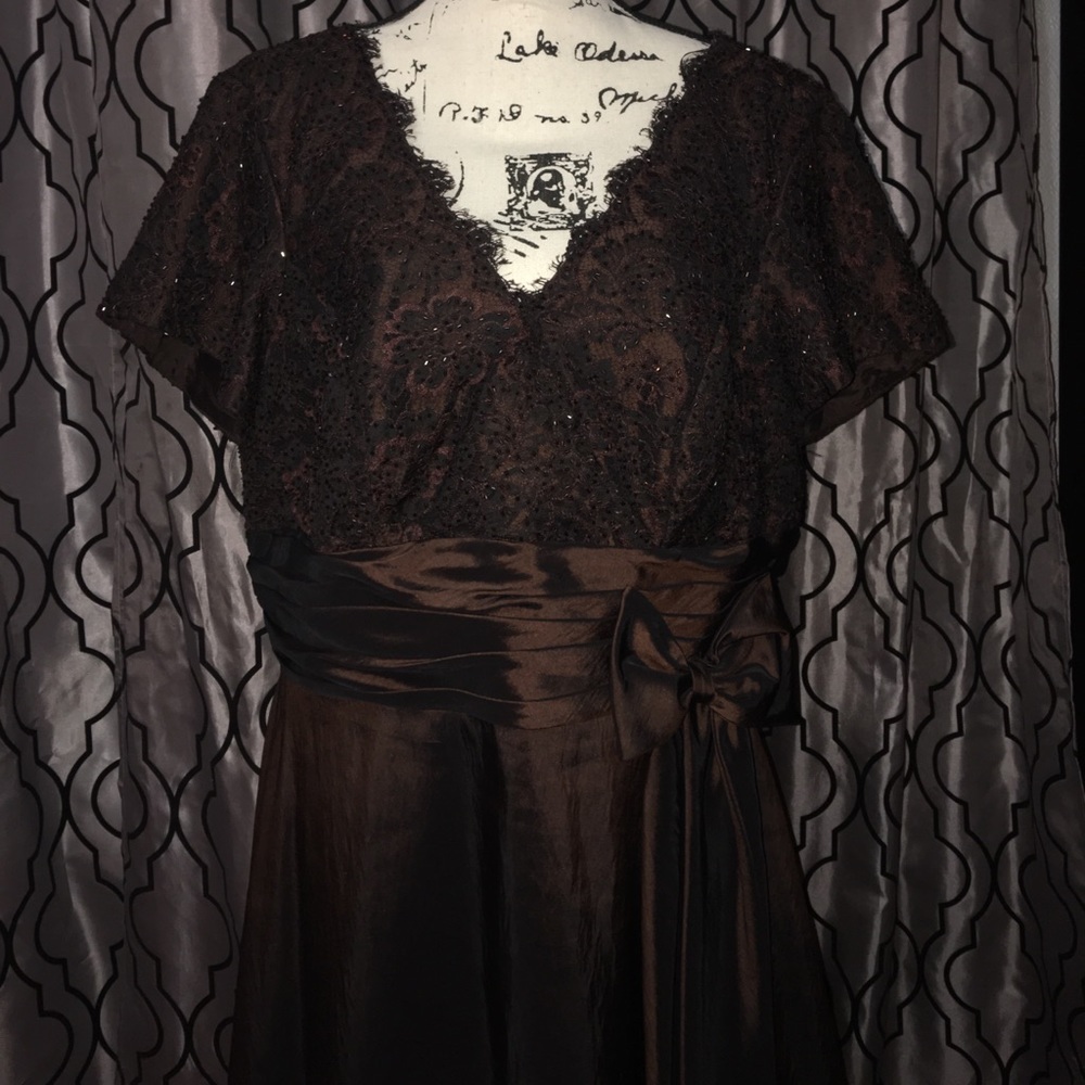 Chocolate beaded dress