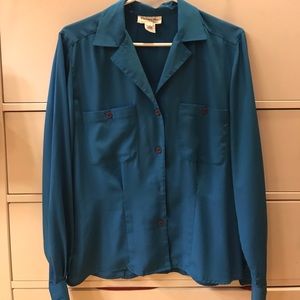 Blue Christian Dior Chemise Blouse