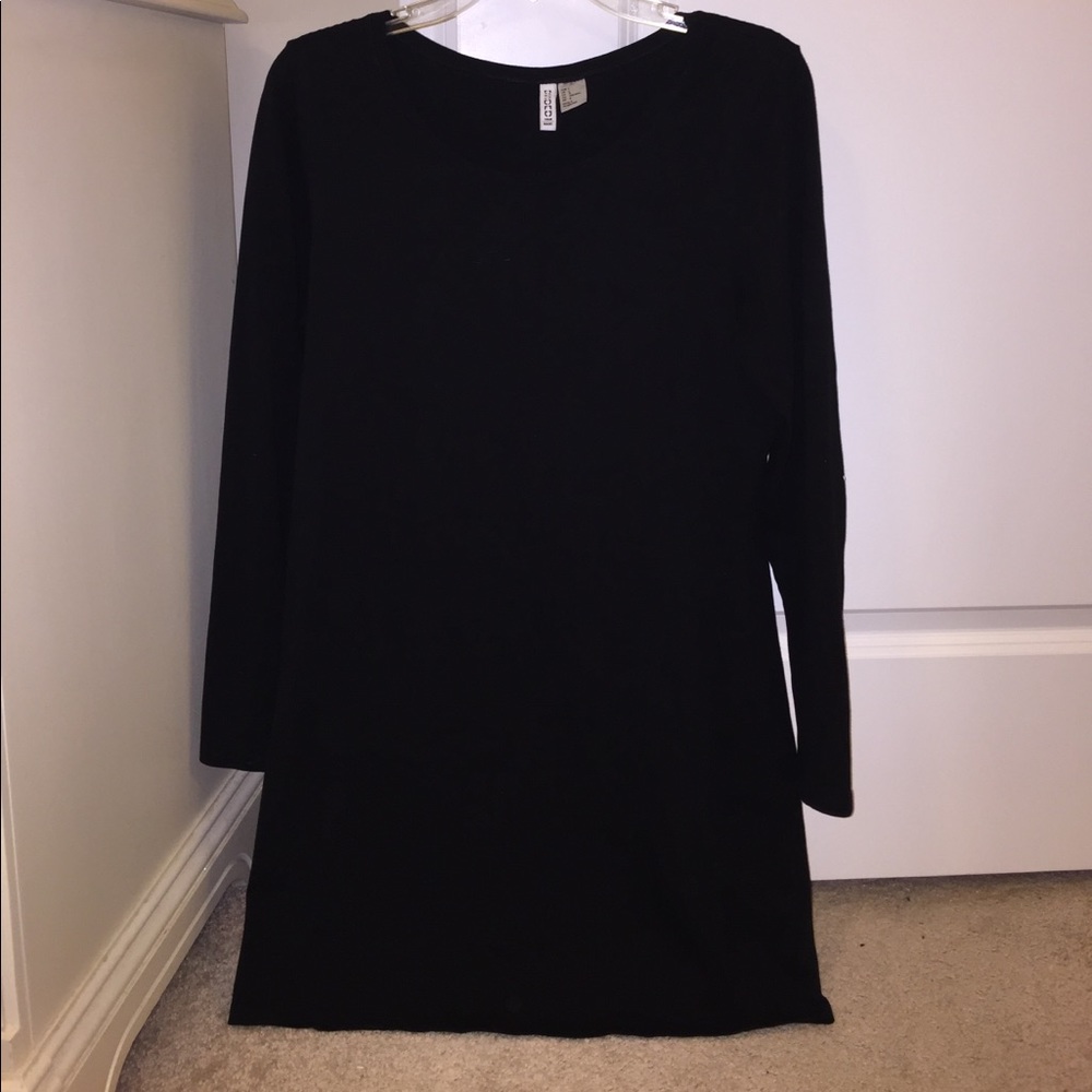 Black Long Sleeve Shirt Dress