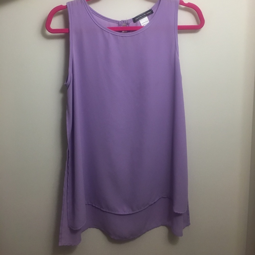 Lavender side slit top