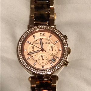 Michael Kors Rose Gold and Tortoise Shell Watch