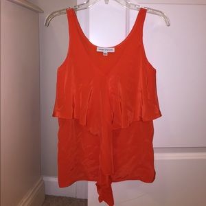 Silk Orange Tank Top