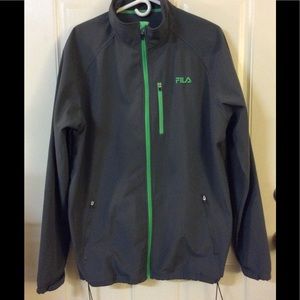 💚 Men's Fila Neon Green and Gray Jacket 💚