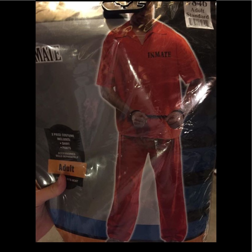 Halloween adult inmate costume
