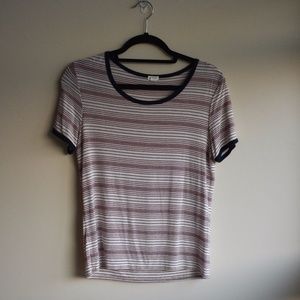 red and white striped t shirt