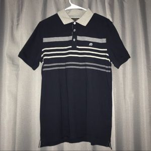 Banana Republic Polo Shirt Med Navy Blue Gray NWT Banana Republic Polo Shirt Med Navy Blue Gray NWT