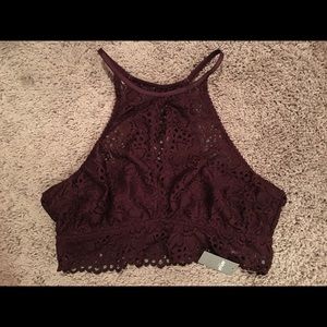 Burgundy bralette