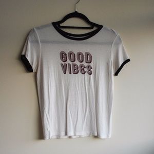 Good vibes white shirt