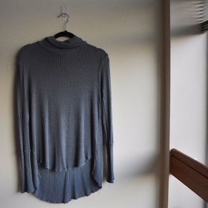 Grey knit turtle neck sweater