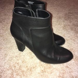 Black heeled booties