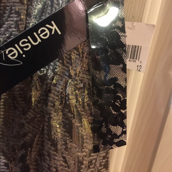 Kensie Gold Vneck Sleeveless Party Dress - Picture 4 of 5