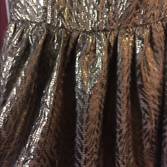 Kensie Gold Vneck Sleeveless Party Dress - Picture 5 of 5