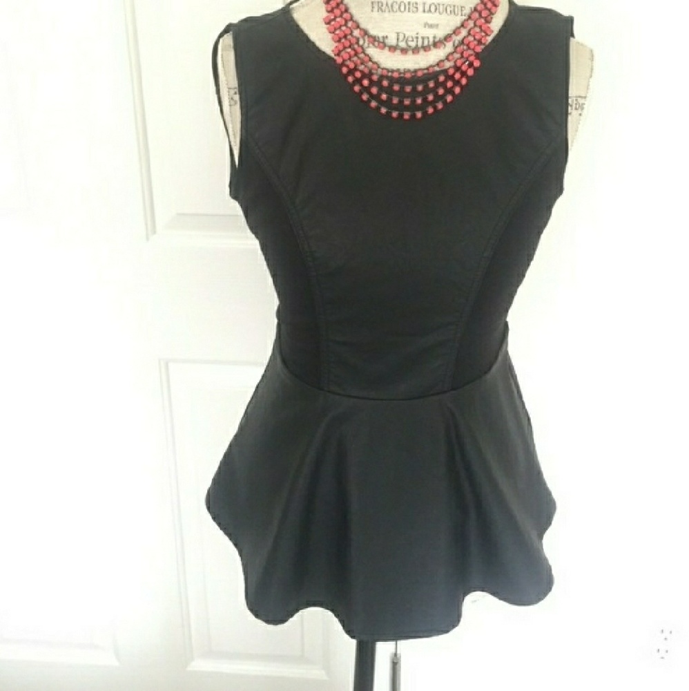 Faux leather Peplum