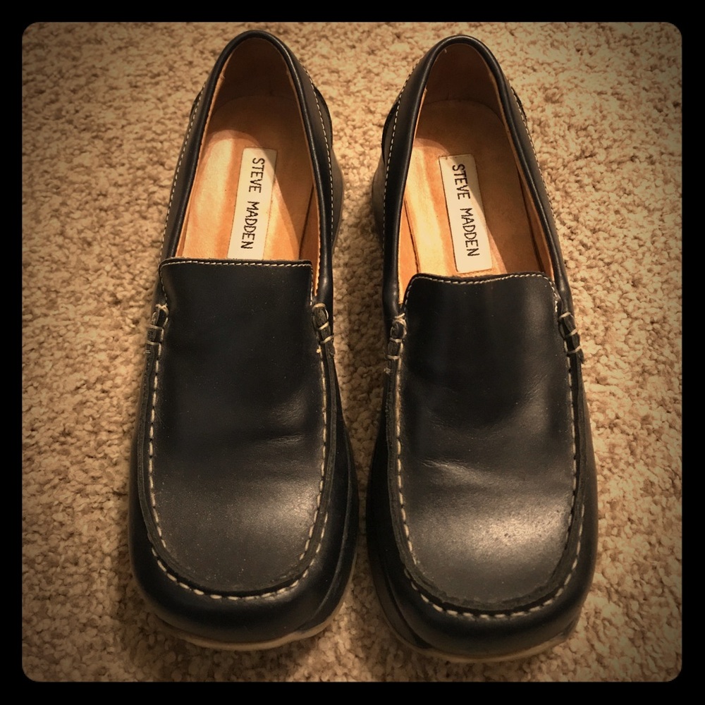 Navy blue Steven madden loafers