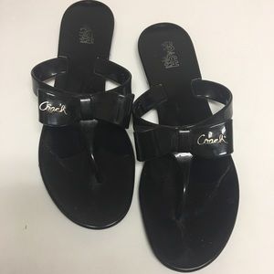 Coach bow jelly sandals
