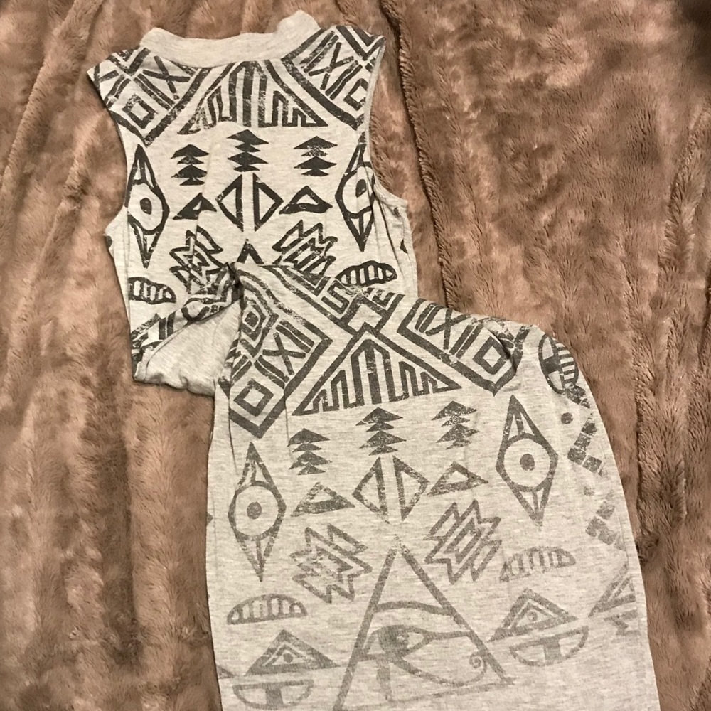 Abstract Ombré Midi Dress