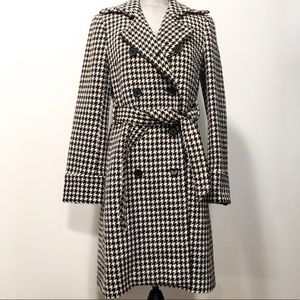 SALE!!! J. Crew Houndstooth Wool Trench Coat 😍