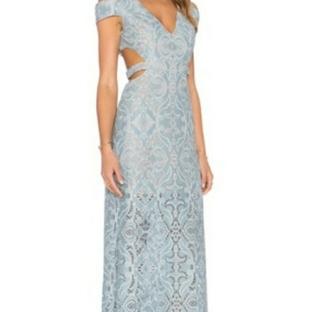 BCBG Maxazaria Ava gown light blue