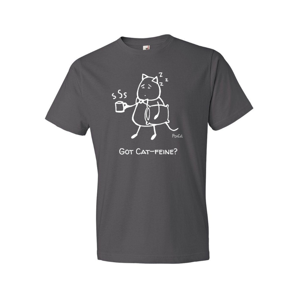 "Got Cat-feine" Unisex Charcoal Tee
