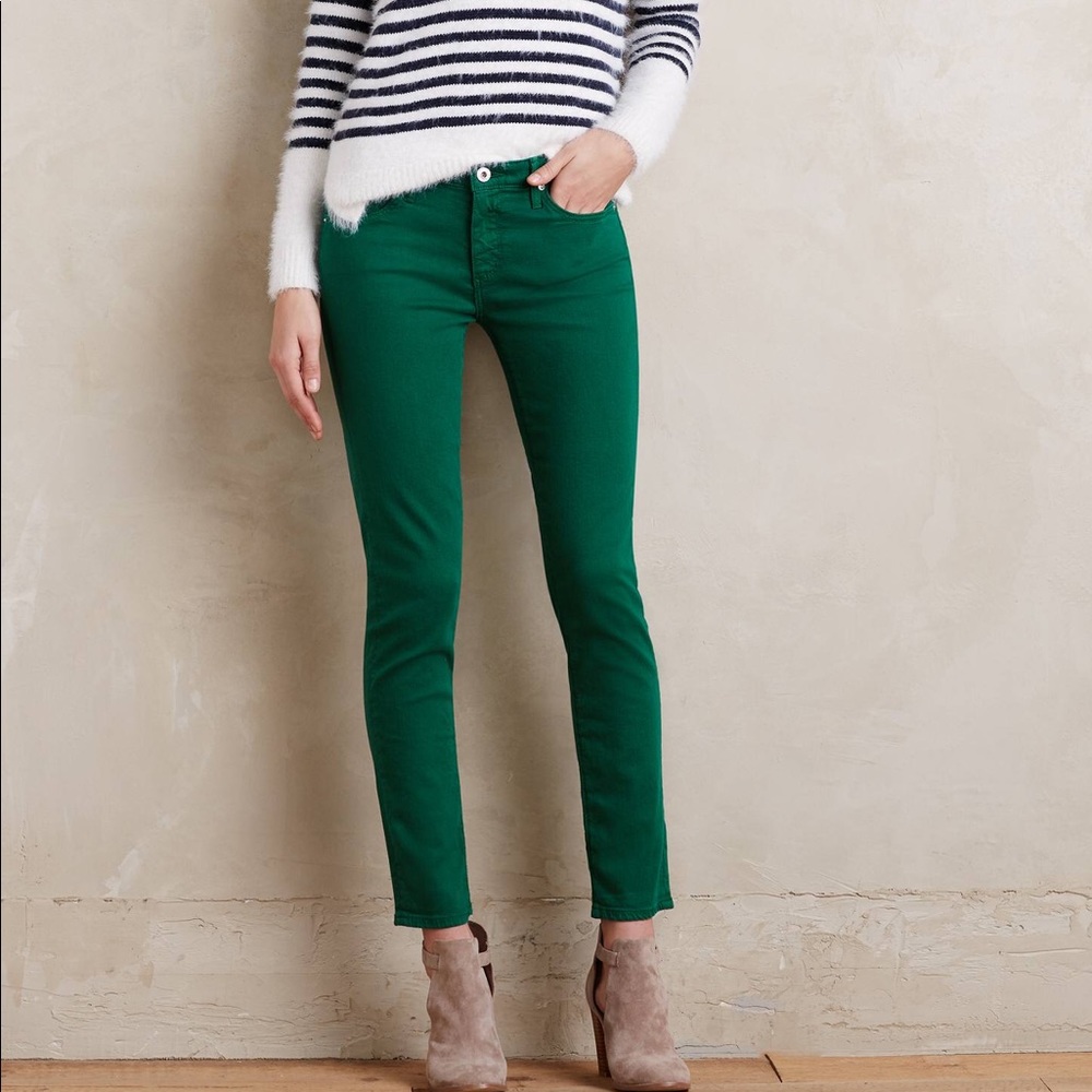 AG ankle green jeans