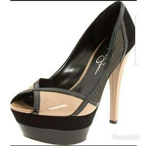 NWT Jessica Simpson peep toe platform  heel pumps
