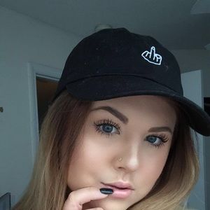 Black Pacsun Middle Finger Hat