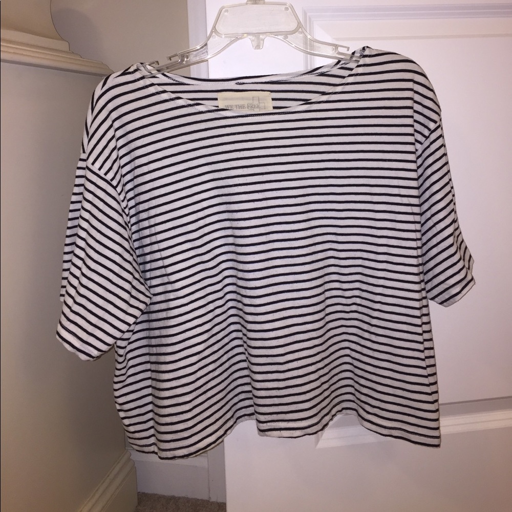 Striped Free People Crop Top