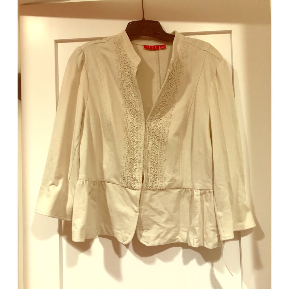 Cotton Lace Trim Jacket