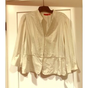 Cotton Lace Trim Jacket