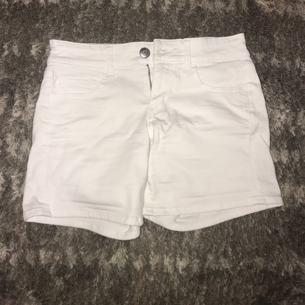 White Jean Shorts