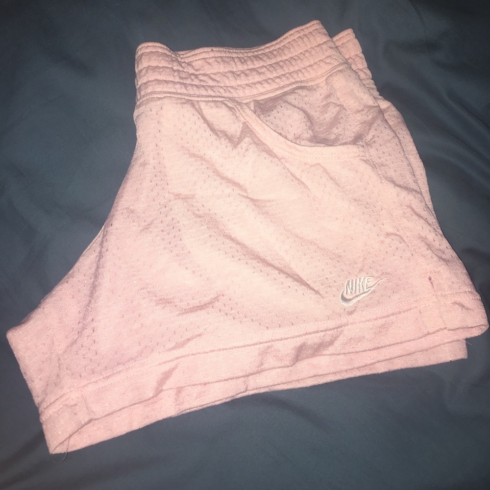 baby pink nike shorts