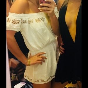LF Romper Off the Shoulder