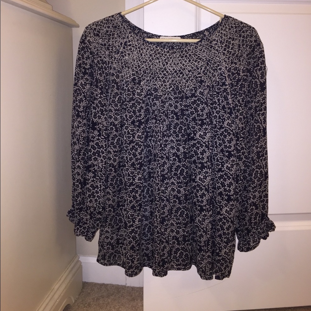 Black and White Blouse