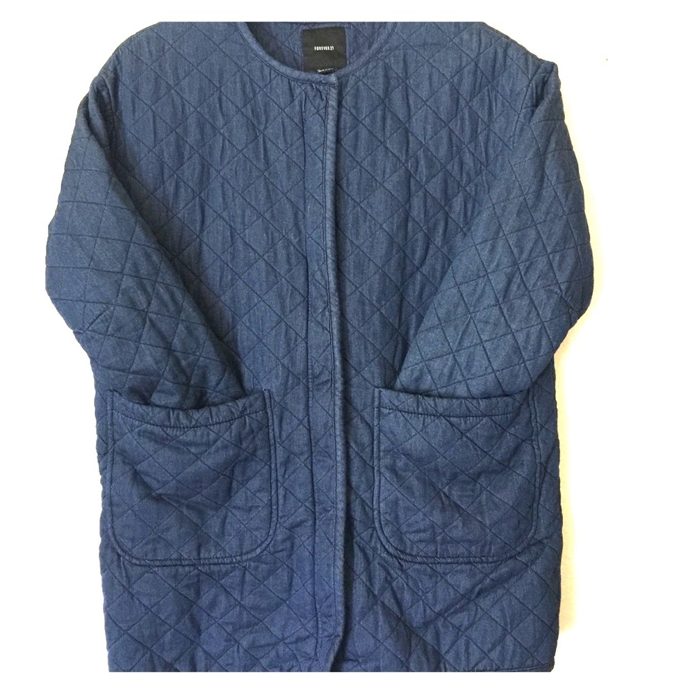 {winter} Navy Furry Quilted Coat🌹