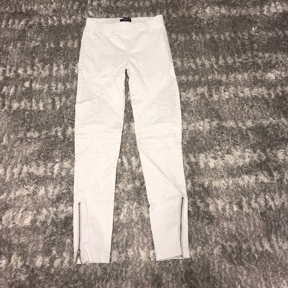 Cream Moto Pants
