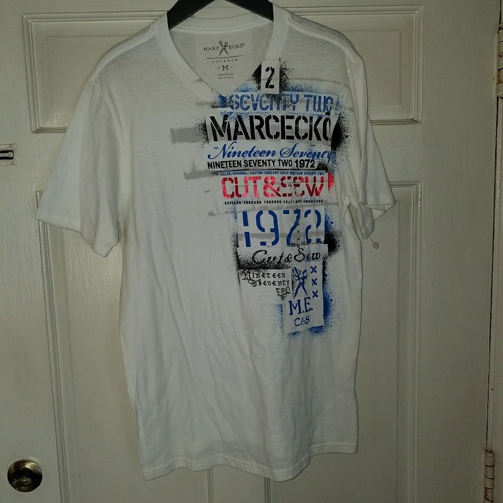 NWOT - Marc Ecko Cut & Sew White T-shirt sz M