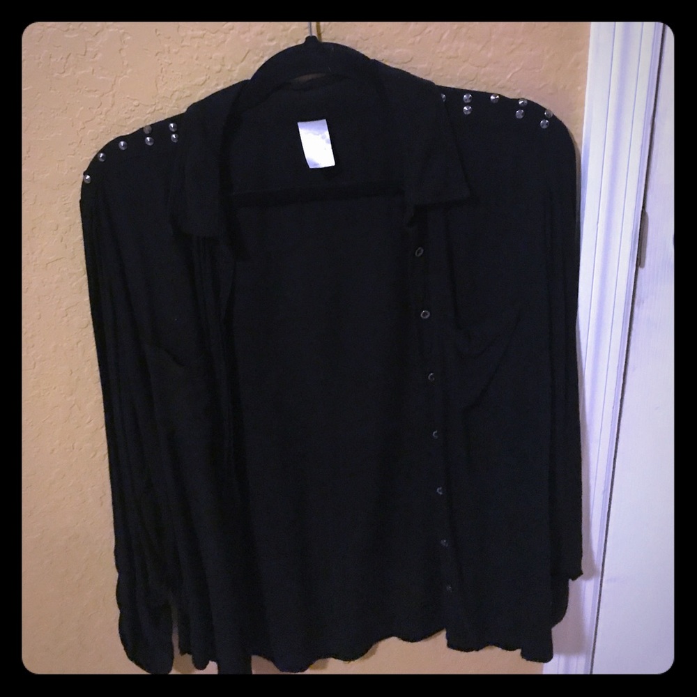 Black button down