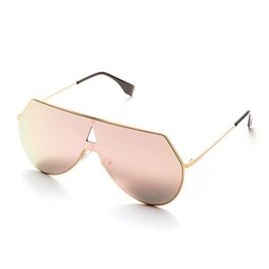 NEW! Pink lens triangle cut out sunglasses