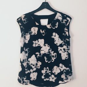 Express Reversible Floral or Black Blouse