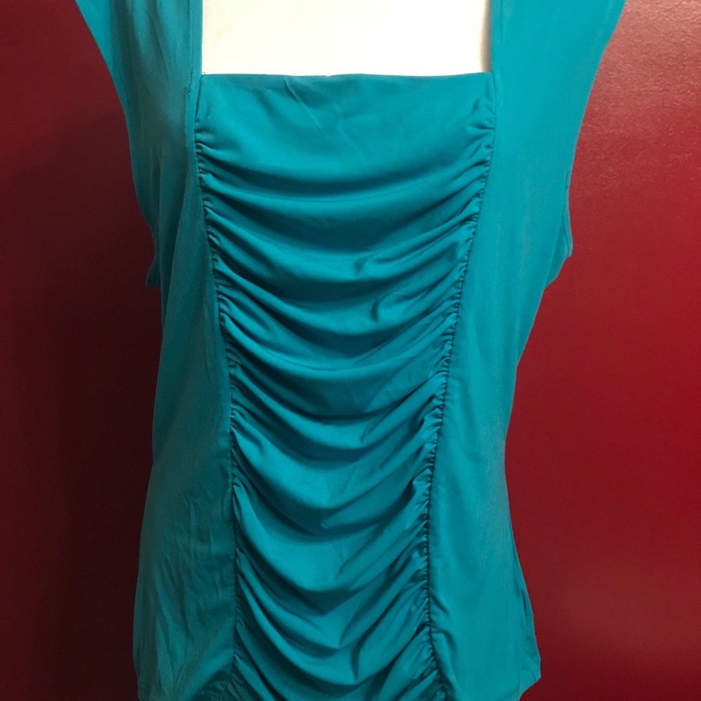 NWOT Style & Co Turquoise Rouched Top!
