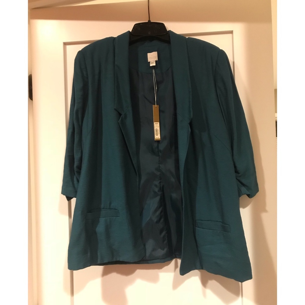Teal Boyfriend Blazer
