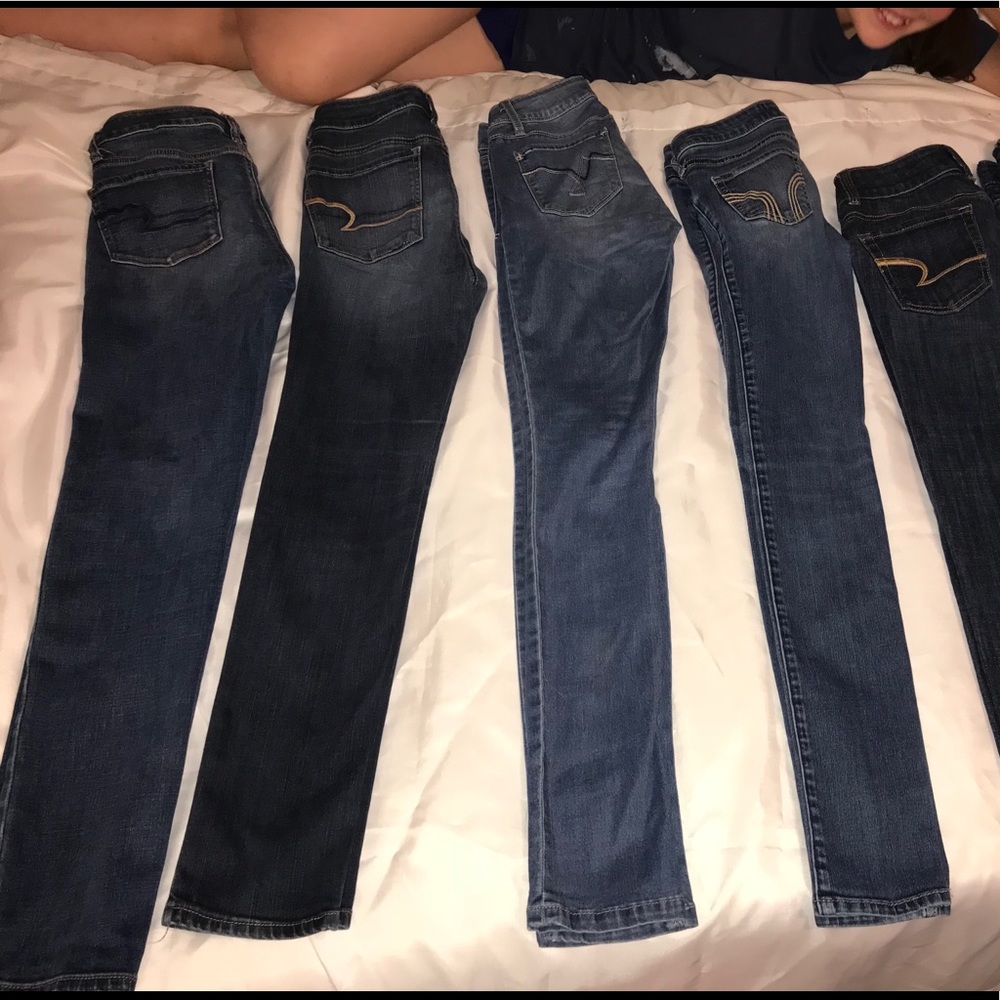 Five pair of jean of American Eagle Jeans