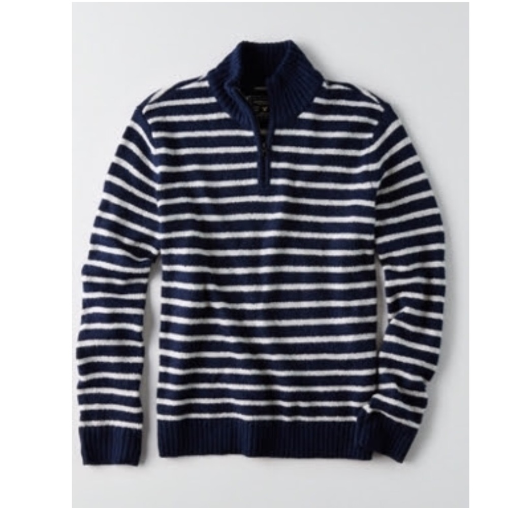 NWT American Eagle stripped mock neck sweater
