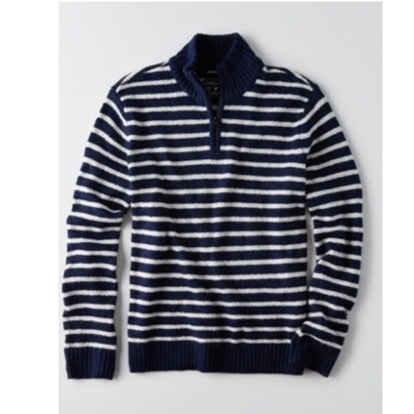 NWT American Eagle stripped mock neck sweater - Picture 1 of 1