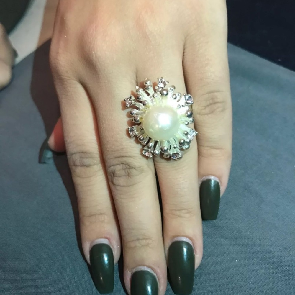 Adjustable Pearl Ring