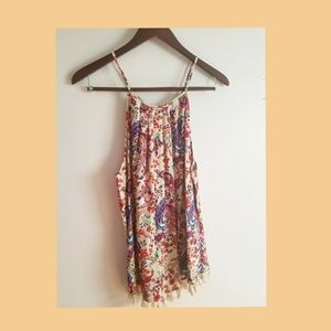 Flower & Paisley Halter Top
