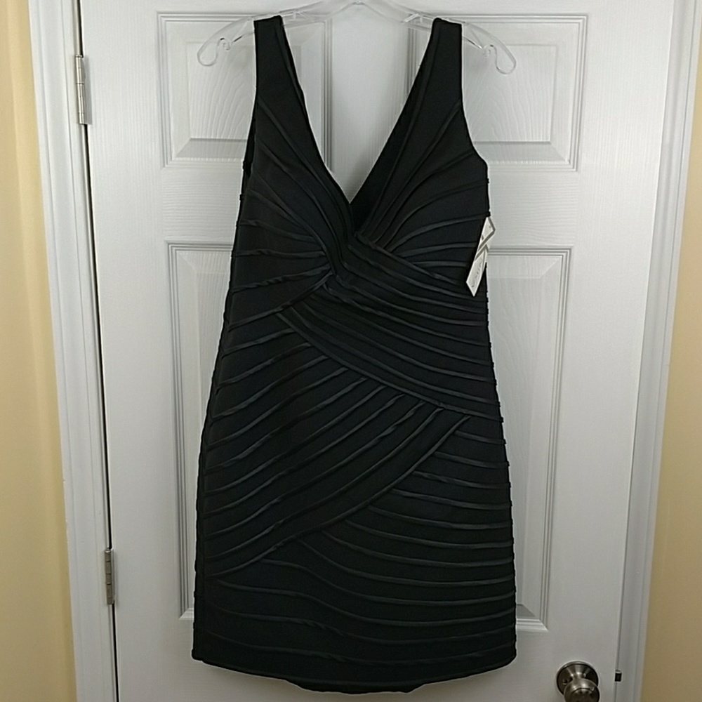 Sophisticated Tonal Stripes Cocktail Dress by Nika